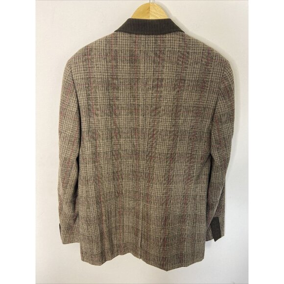 Haight & Ashbury 40 Long Hempstead Check Blazer Ticket Pocket Corduroy Ascent - Picture 2 of 10